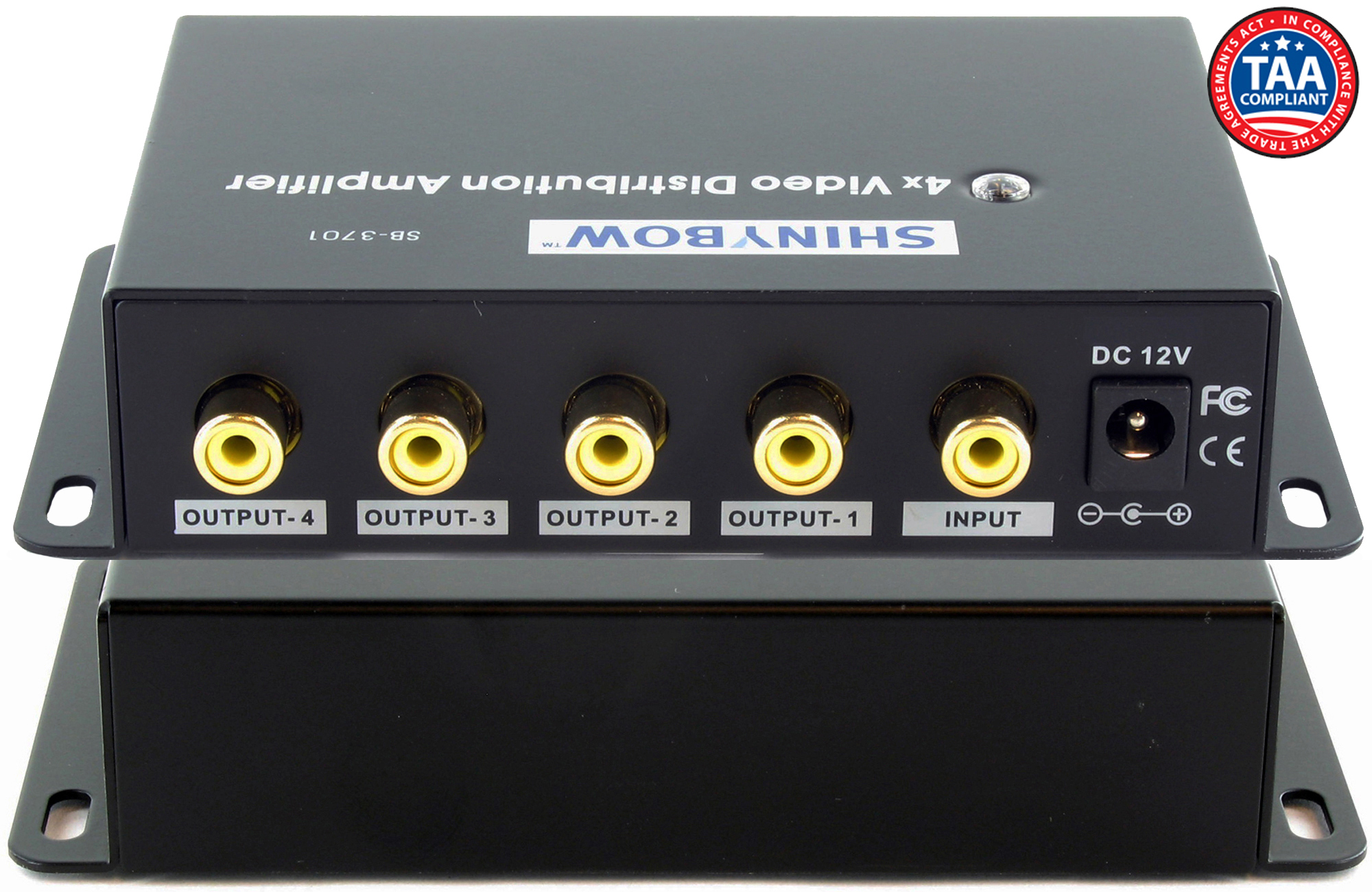 2-Way Component RCA Video Splitter Distribution Amplifier SB-3776RCA 1x2 1:2 