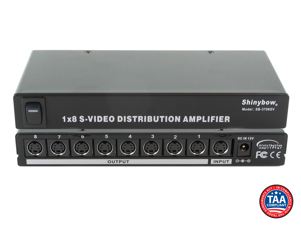 1x8 S-Video Distribution Amplifier (S-Video only)